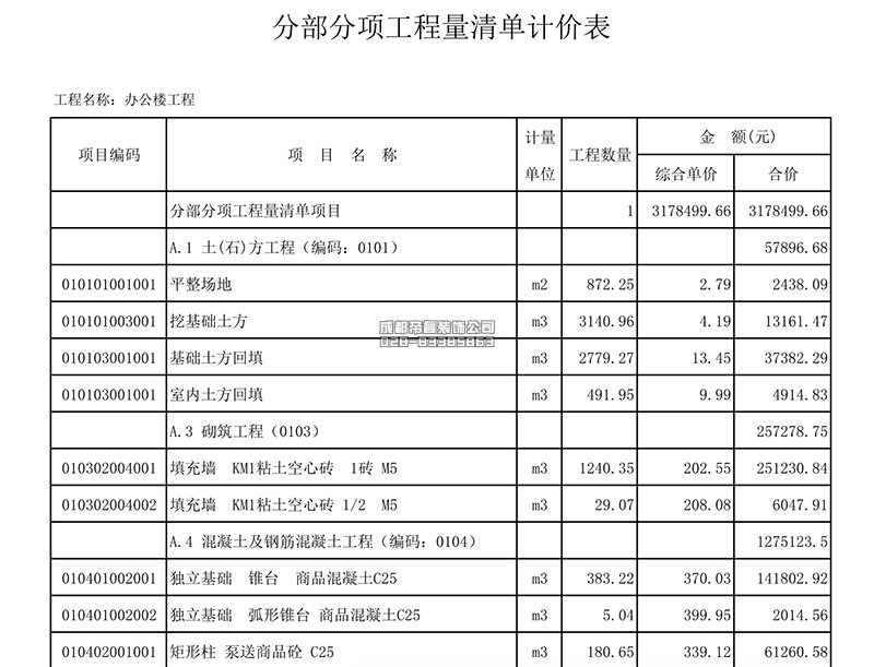 辦公樓裝修報價明細(xì)